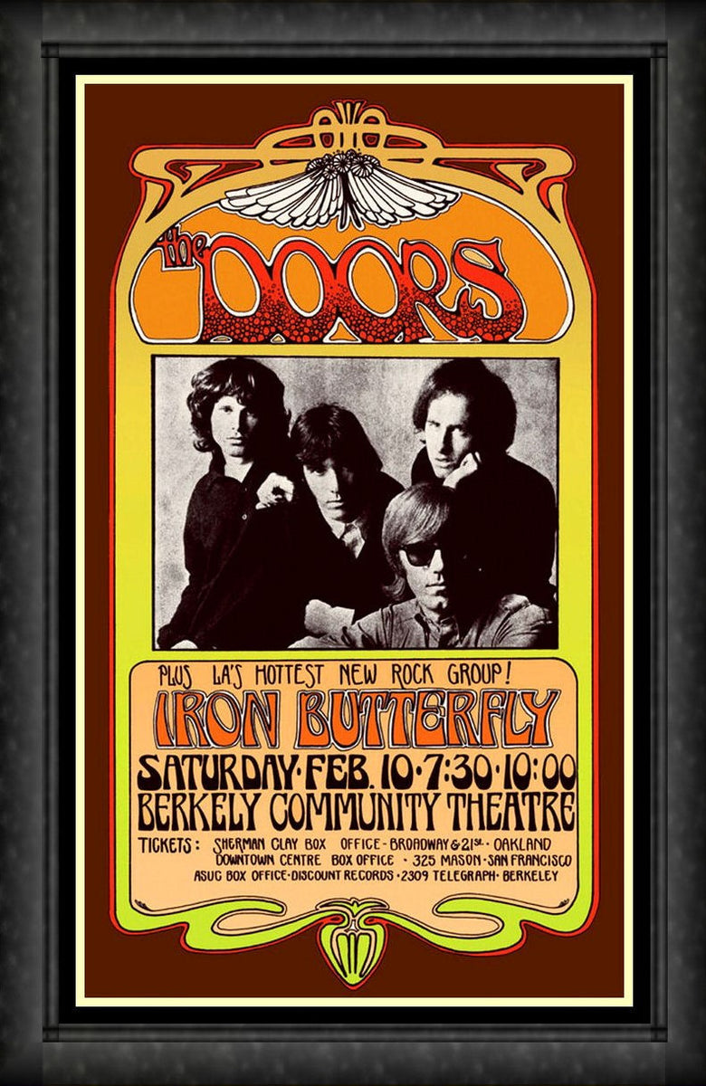 The Doors Berkeley Vintage Concert Poster Fridge Magnet 6x9.5