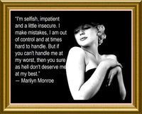 Marilyn Monroe Quote Magnetic Poster Canvas Print Fridge Magnet 6x8 Large
