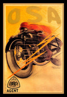 OSA Liberty Motorcycles Vintage Racing Canvas Print Fridge Magnet 6x8 Large