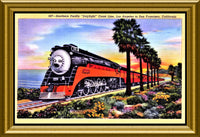 Southern Pacific Railroad Travel Poster Canvas Print Fridge Magnet 6x9 Large