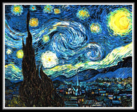 Starry Nights Vincent Van Gogh Art Fridge Magnet 6x8 Large