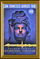 Worlds Fair San Francisco 1940 Travel Poster Canvas Print Fridge Magnet 6x8 Large