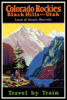 Colorado Rockies Black Hills Utah Travel Poster Fridge Magnet 6x8 Large