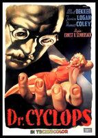 Dr Cyclops Vintage Science Fiction Movie Poster Fridge Magnet 6x8 Large