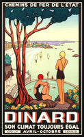 Dinard France Vintage Travel Poster Fridge Magnet 6x8 Large