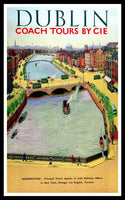 Dublin Ireland Vintage Travel Poster Fridge Magnet 6x9.5 Large