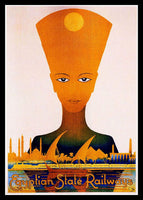 Egyptian Railway Train Travel Poster Egypt Nile Fridge Magnet 6x8 Large