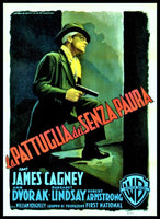 G-Men La Pattuglia dei Senza Paura James Cagney 1935 Italian movie poster Canvas Print Fridge Magnet