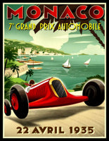 Grand Prix Monaco 1935 Racing Poster Fridge Magnet 6x8 Large