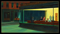Edward Hopper American Artist Nighthawks Canvas Print Fridge Magnet 5x9 Large
