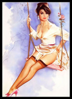 Swing Girl Vintage Pin up Poster Fridge Magnet 6x8 Large