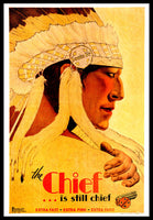 The Chief Vintage Train Travel Poster Fridge Magnet 6x8 Large