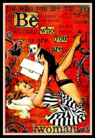 Woman Be Who You Are Empowerment Poster Fridge Magnet 6x8 Large