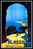Alassio Italy Travel Poster Magnetic Canvas Print Fridge Magnet 6x8 Large