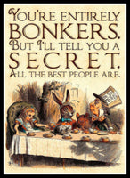 Alice in Wonderland Quote Large Magnetic Canvas Print FRIDGE MAGNET 6x8 Large