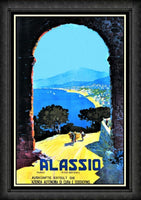 Alassio Italy Travel Poster Magnetic Canvas Print Fridge Magnet 6x8 Large
