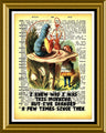 Alice in Wonderland Quote Magnetic Canvas Print FRIDGE MAGNET 6x8 Large