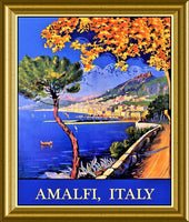 Amalfi Italy Travel Poster Canvas Print FRIDGE MAGNET 6x8 Large
