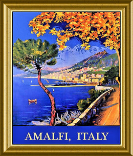 Amalfi Italy Travel Poster Canvas Print FRIDGE MAGNET 6x8 Large