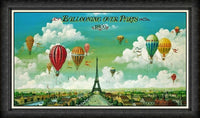Ballooning Over Paris Vintage Travel Poster 6x10 Fridge Magnet
