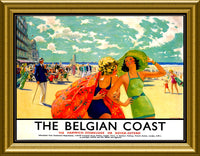 Belgian Coast Vintage Travel Poster Fridge Magnet 6x8 Canvas Print
