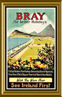 Bray Ireland Vintage Travel Poster Fridge Magnet 6x8 Large
