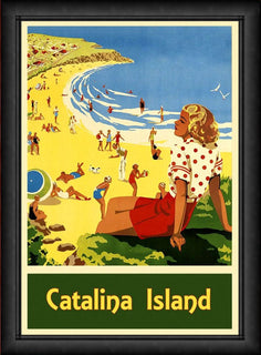 Catalina Island California Vintage Travel Poster Fridge Magnet 6x8 Large