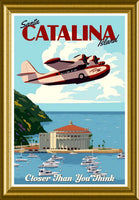 Santa Catalina Island California Travel Poster Fridge Magnet 6x8 Large

