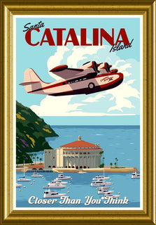 Santa Catalina Island California Travel Poster Fridge Magnet 6x8 Large
