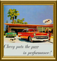 Chevy Corvette Bel Air Sports Coup Fridge Magnet 8x8 Large
