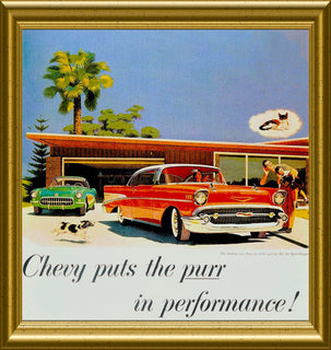 Chevy Corvette Bel Air Sports Coup Fridge Magnet 8x8 Large
