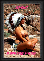 Chief Sitting Puss Nude Indian Meditating Fridge Magnet 6x8 Large

