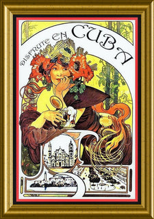 Cuba Vintage Travel Poster Art Fridge Magnet 6x8 Large