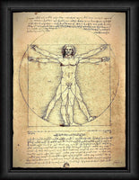 Leonardo da Vinci Vitruvian Man Poster Canvas Print Fridge Magnet 6x8 Large
