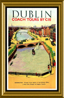 Dublin Ireland Vintage Travel Poster Fridge Magnet 6x9.5 Large
