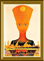 Egyptian Railway Train Travel Poster Egypt Nile Fridge Magnet 6x8 Large
