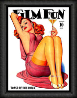 Film Fun Pulp Magazine Toast of The Town Fridge Magnet 6x8 Large
