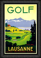 Golf Lausanne Switzerland Travel Poster Fridge Magnet 6x9 Large
