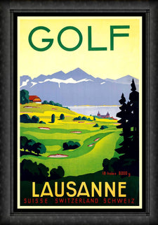Golf Lausanne Switzerland Travel Poster Fridge Magnet 6x9 Large