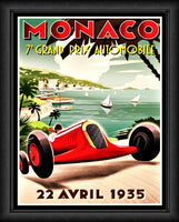 Grand Prix Monaco 1935 Racing Poster Fridge Magnet 6x8 Large
