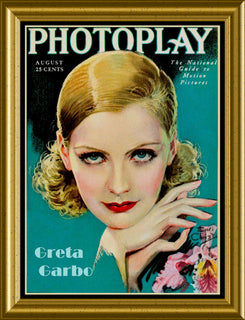 Greta Garbo Vintage Photoplay Art Cover Canvas Print Fridge Magnet 6x8 Large
