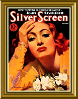 Joan Crawford Silver Screen Cover Print Fridge Magnet 6x8 Large
