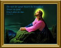 Jesus Christ Praying Art Print Fridge Magnet 6x8 Large

