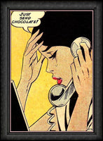 Just Send Me Chocolate Pop Art Poster Fridge Magnet 6x8 Large
