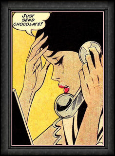 Just Send Me Chocolate Pop Art Poster Fridge Magnet 6x8 Large