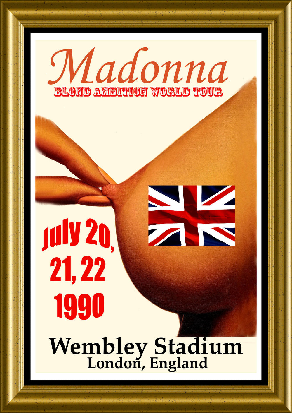 Madonna Blond Ambition Concert Poster Canvass Print FRIDGE MAGNET