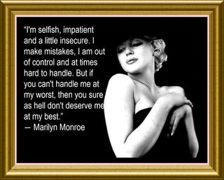 Marilyn Monroe Quote Magnetic Poster Canvas Print Fridge Magnet 6x8 Large