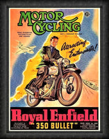 Motor Cycling Royal Enfield 350 Bullet Poster Fridge Magnet 6x8 Large

