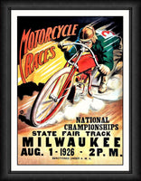 Motorcycle Races Vintage Milwaukee State Fair Poster Fridge Magnet 6x8 Large

