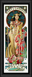 Alphonse Mucha Art Nouveau Magnetic Poster Fridge Magnet 6.5x18 Large